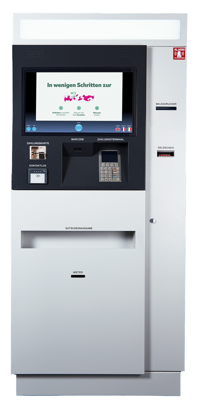 Vending machine front